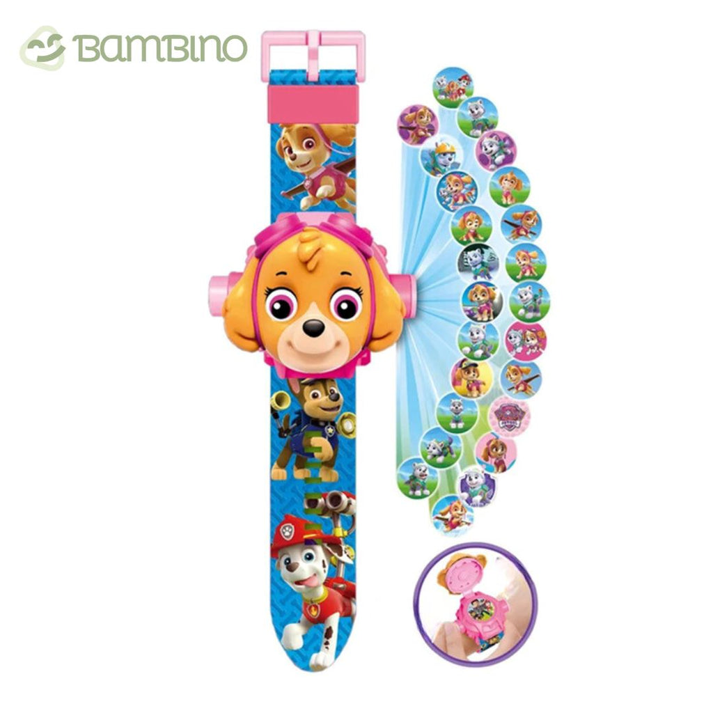 Relógio Patrulha Canina - Com Projetor de Imagens Relógio Patrulha Canina - Com Projetor de Imagens Loja do Bambino Skye 