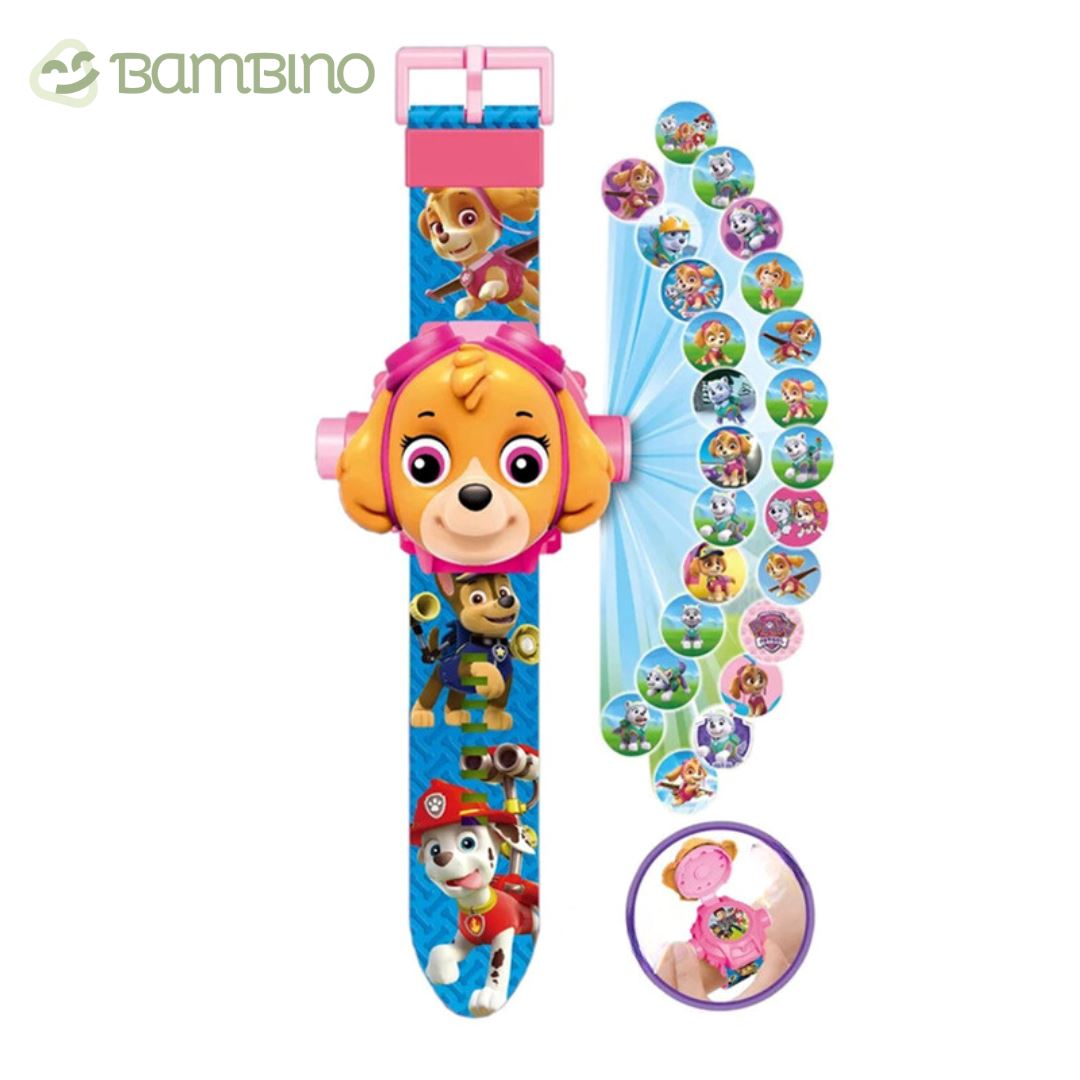 Relógio Patrulha Canina - Com Projetor de Imagens Relógio Patrulha Canina - Com Projetor de Imagens Loja do Bambino Skye 