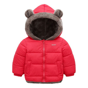 Jaqueta de Ursinho Infantil de Pelúcia - Reversível Jaqueta de Ursinho Infantil de Pelúcia - Reversível Loja do Bambino Vermelho 2 Anos 
