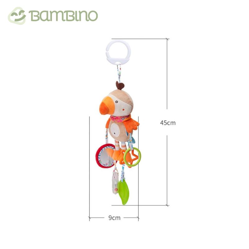 Chocalho Primeiro Toque para Carrinho de Bebê Bambino Chocalho Primeiro Toque para Carrinho de Bebê Bambino Loja do Bambino Passarinho 