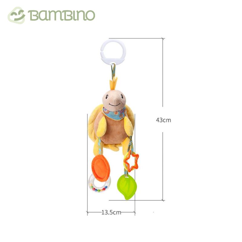Chocalho Primeiro Toque para Carrinho de Bebê Bambino Chocalho Primeiro Toque para Carrinho de Bebê Bambino Loja do Bambino Tartaruga 